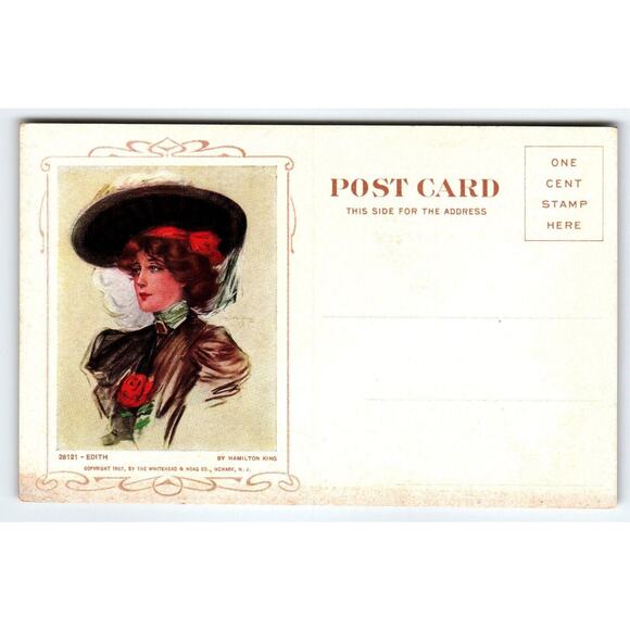 Edith By Hamilton King Advertising Postcard Cosmopolitan Relief Camden NJ 1908 - Picture 1 of 2